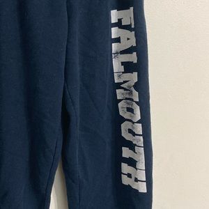 Falmouth cape cod navy blue sweatpants. Fleece size small with Falmouth wide leg
